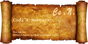 Csók Norbert névjegykártya
