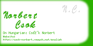norbert csok business card
